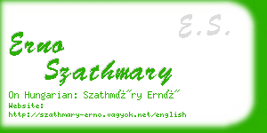 erno szathmary business card